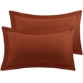 thumbnail image 1 of Unique Bargains 2-Pack Envelope Closure Pillow Sham Queen Rust, 1 of 8