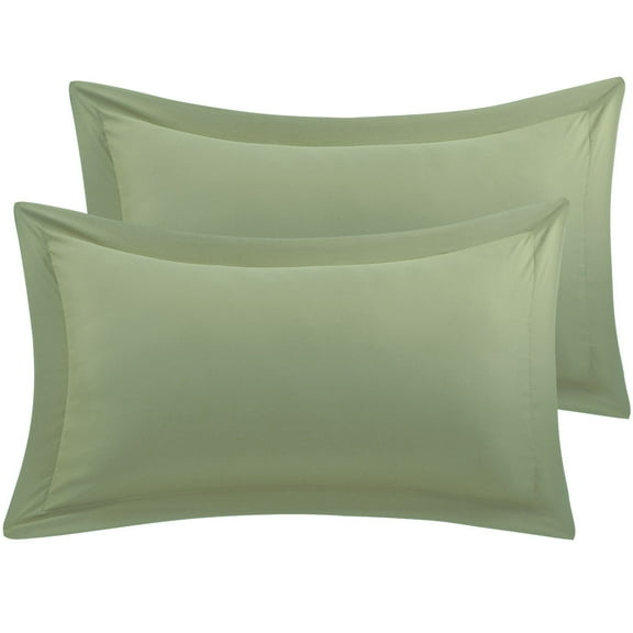 Unique Bargains 2-Pack Envelope Closure Pillow Sham Queen Sage