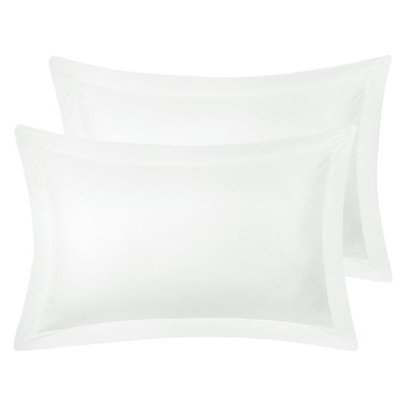 Unique Bargains 2-Pack Envelope Closure Pillow Sham Standard Snow White