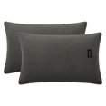 thumbnail image 1 of Unique Bargains 2 Pack Fabric Pillowcase Envelope Closure Wrinkle Resistant Queen Black, 1 of 5