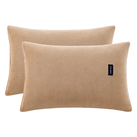 Unique Bargains 2 Pack Fabric Pillowcase Envelope Closure Wrinkle Resistant Coffee