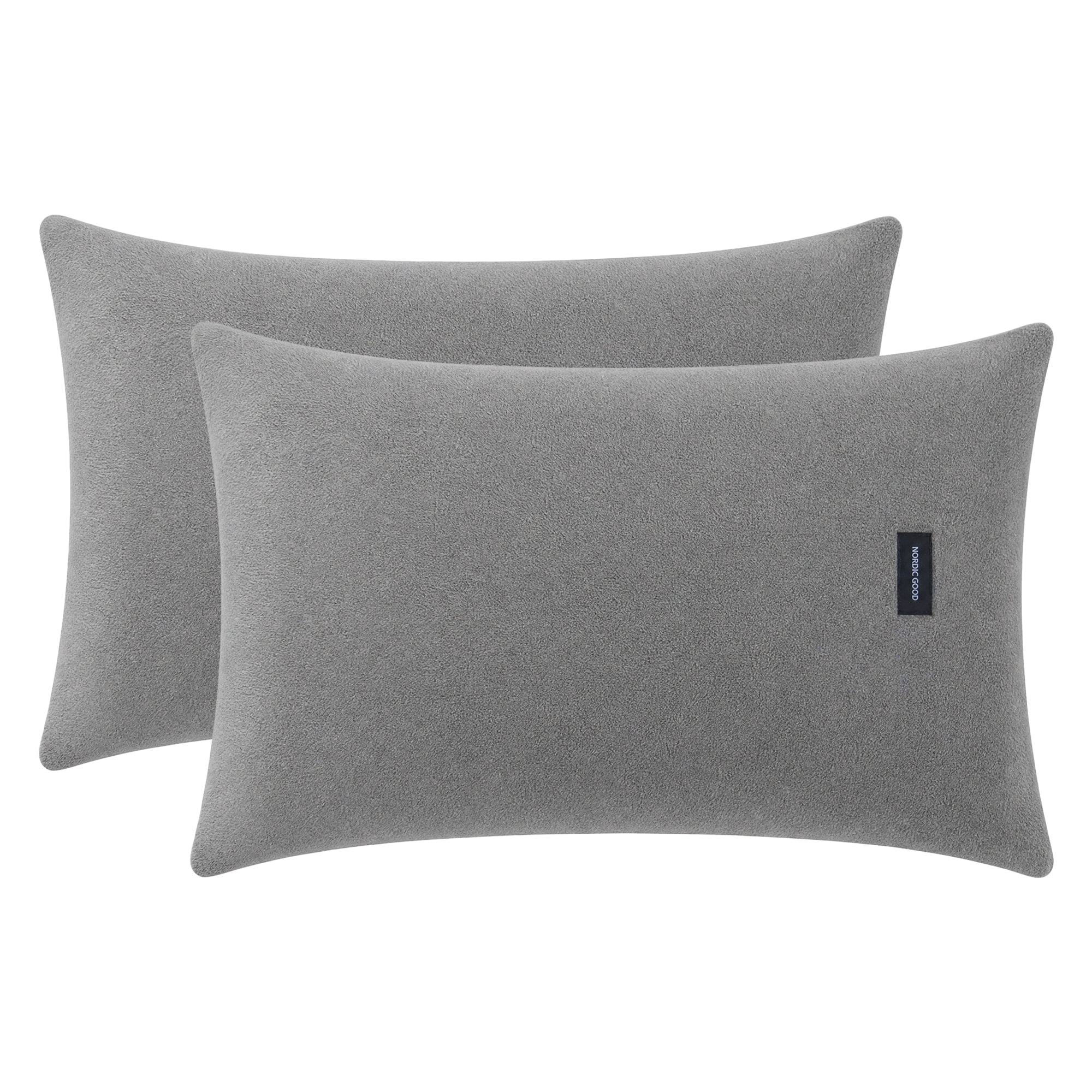 Unique Bargains 2 Pack Fabric Pillowcase Envelope Closure Wrinkle Resistant Queen Gray B