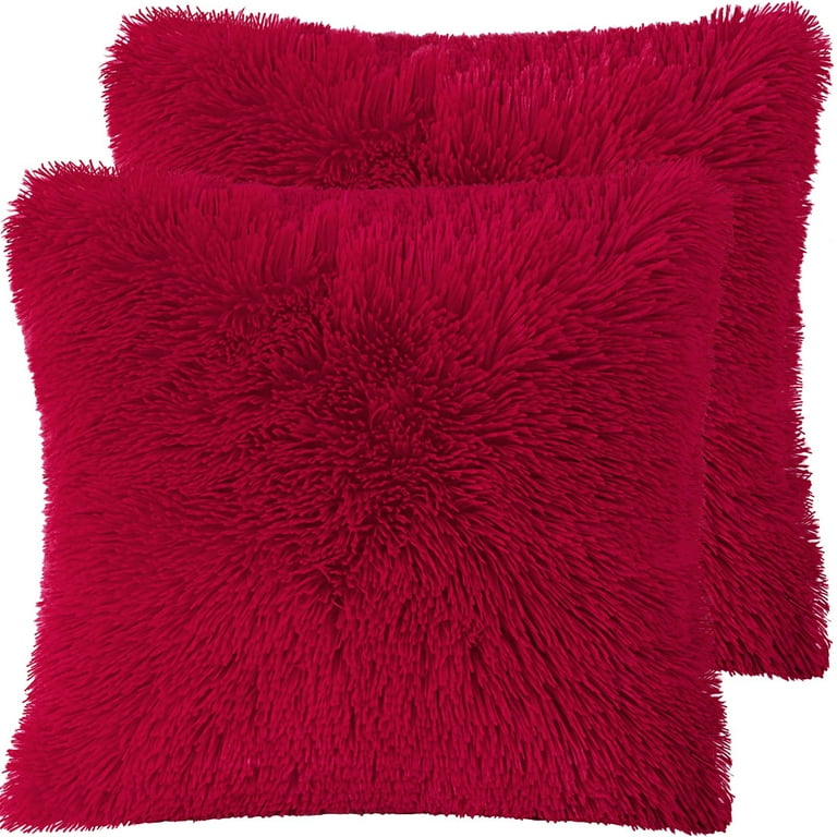 24x24 faux fur pillow cheap cover