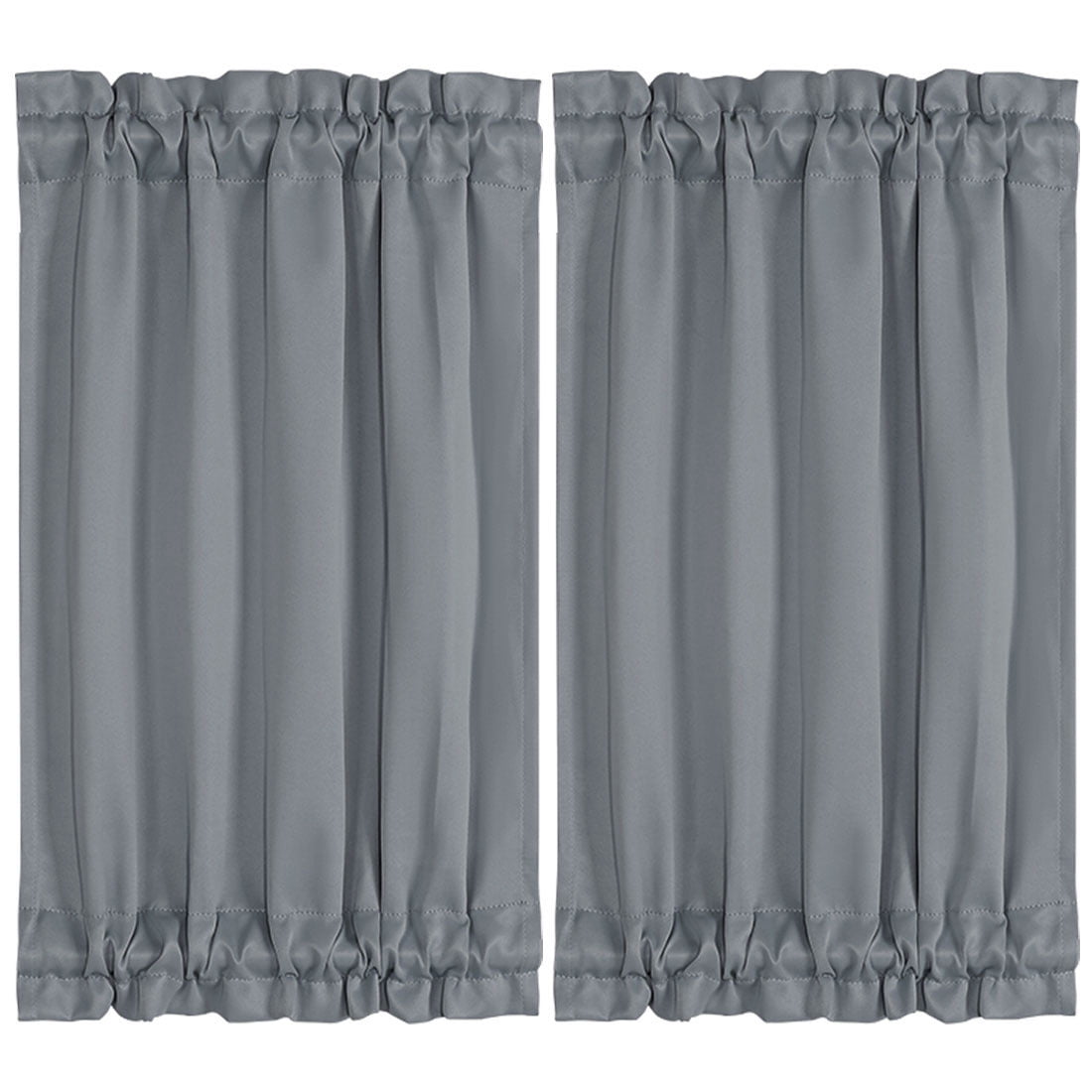 Unique Bargains 2Pack French Door Curtains Panels Dark Gray 25" x 40