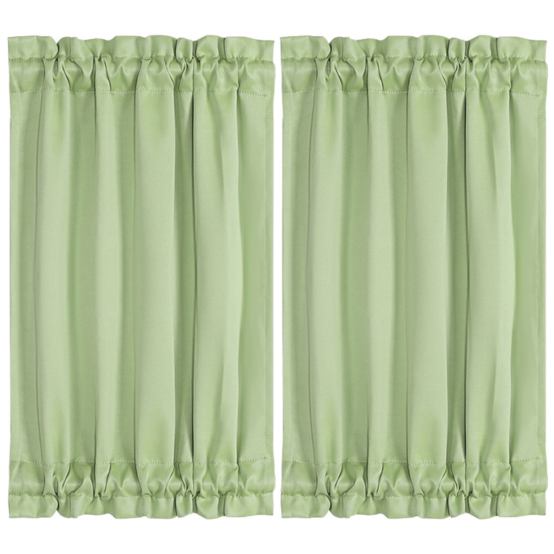 Unique Bargains 2Pack French Door Curtains Panels Green 25" x 40