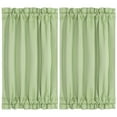 thumbnail image 1 of Unique Bargains 2-Pack French Door Curtains Panels Green 25" x 40", 1 of 8