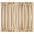 thumbnail image 1 of Unique Bargains 2-Pack French Door Curtains Panels Khaki 25" x 40", 1 of 8