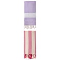 thumbnail image 1 of Unique Bargains 2 Pack Geometric Turkish Beach Sandproof Towel Purple/Rose Red 71" x 40", 1 of 8