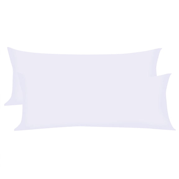 Unique Bargains Pillowcases 2 Pack Microfiber Body Pillow Covers White 20" x 54"