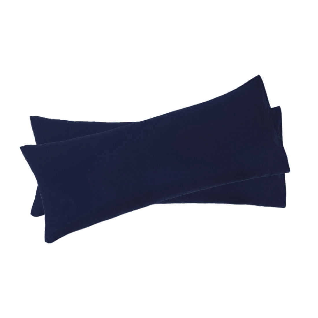 Unique Bargains Microfiber Solid Long Body Pillowcases, 2-Pack Navy 20" x 48"