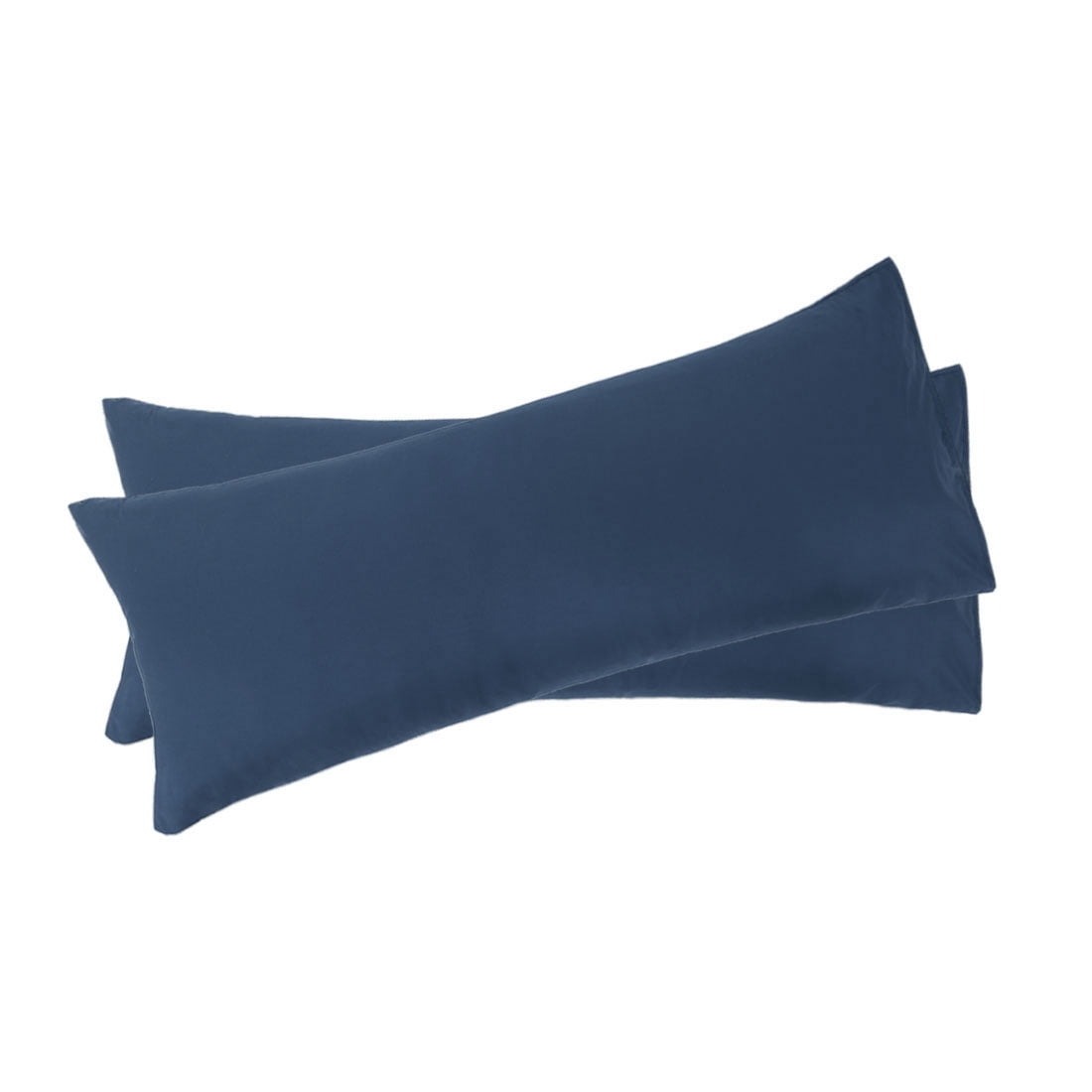 Unique Bargains Microfiber Solid Long Body Pillowcases, 2-Pack Navy 20" x 54"