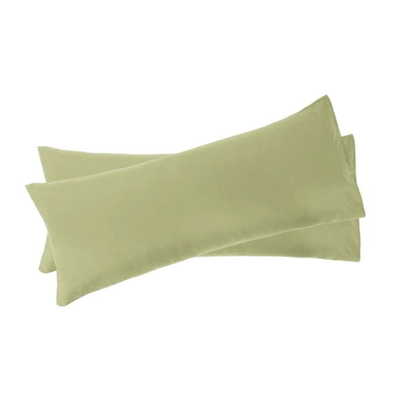 Unique Bargains Microfiber Solid Long Body Pillowcases, 2-Pack Sage 20" x 72"