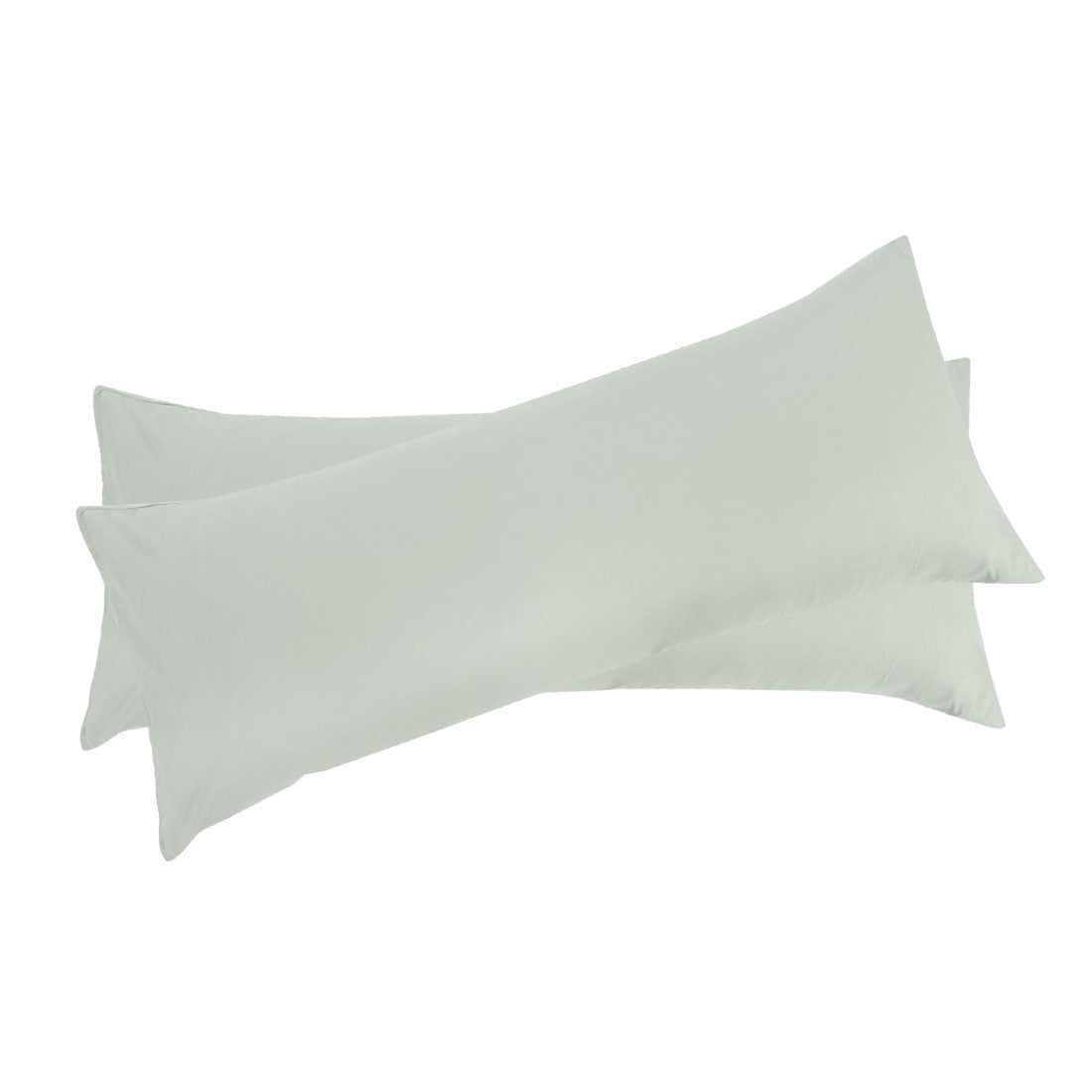 Unique Bargains Microfiber Solid Long Body Pillowcases, 2-Pack Silver 20" x 54"