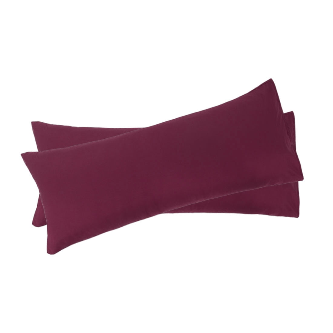 Unique Bargains Microfiber Solid Long Body Pillowcases, 2-Pack Wine 20" x 60"