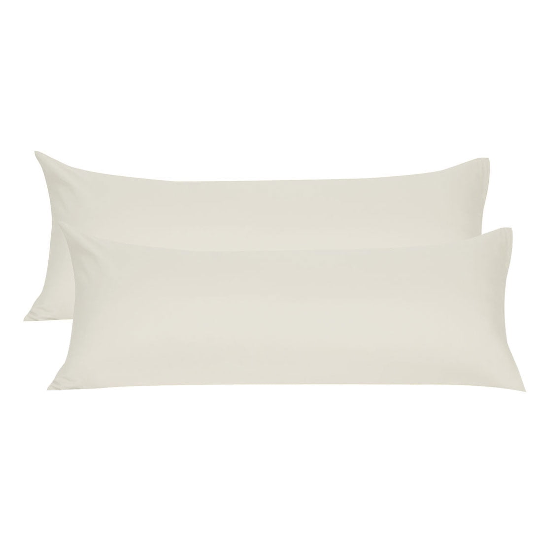 Unique Bargains Pillowcases 2 Pack Microfiber Body Pillow Covers Cream 20" x 72"