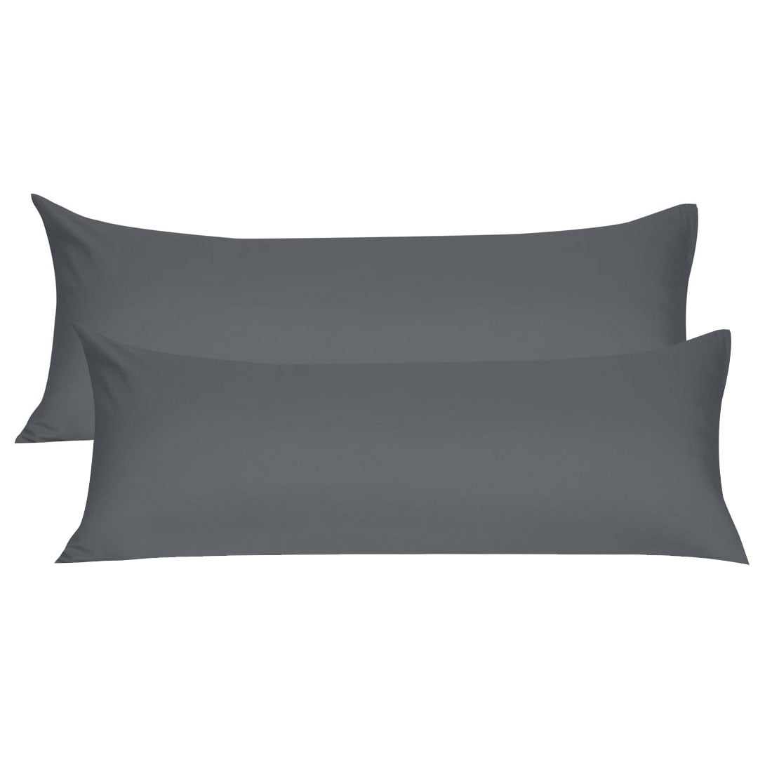 Unique Bargains Pillowcases 2 Pack Microfiber Body Pillow Covers Grey 20" x 48"