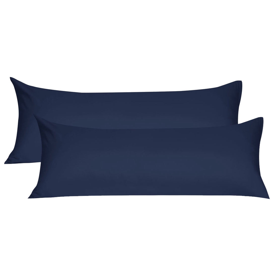 Unique Bargains Pillowcases 2 Pack Microfiber Body Pillow Covers Navy Blue 20" x 54"
