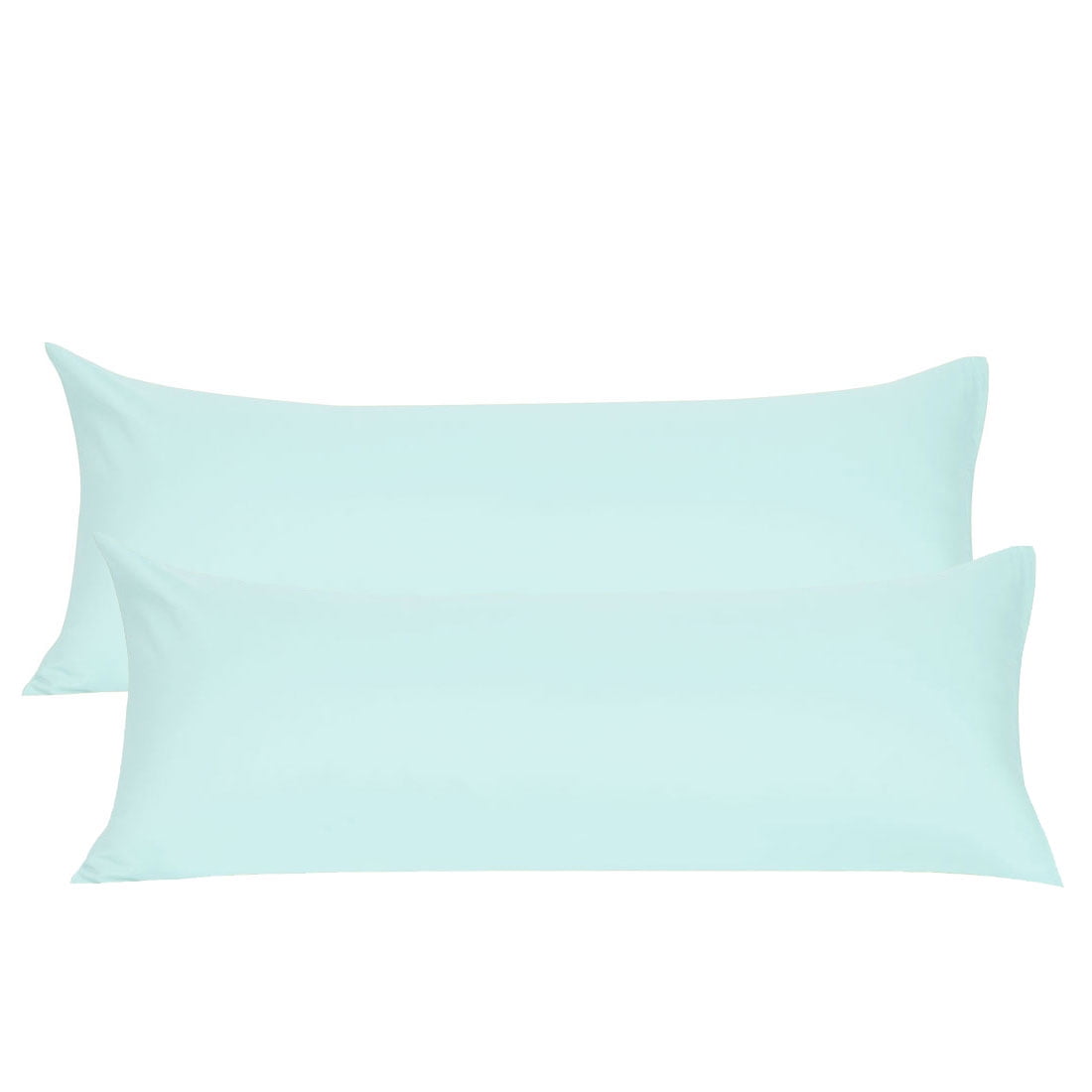 Unique Bargains Pillowcases 2 Pack Microfiber Body Pillow Covers Spa Blue 20" x 48"