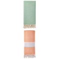 thumbnail image 1 of Unique Bargains 2 Pack Non-Sand Turkish Towels Green/Orange 71"x40", 1 of 8