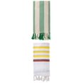 thumbnail image 1 of Unique Bargains 2 Pack Oversized Turkish Striped Print Fringe Towels Brown/Green 71"x40", 1 of 8