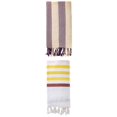 thumbnail image 1 of Unique Bargains 2 Pack Oversized Turkish Striped Print Fringe Towels Brown/Purple 71"x40", 1 of 8