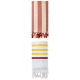 thumbnail image 1 of Unique Bargains 2 Pack Oversized Turkish Striped Print Fringe Towels Brown/Red 71"x40", 1 of 8