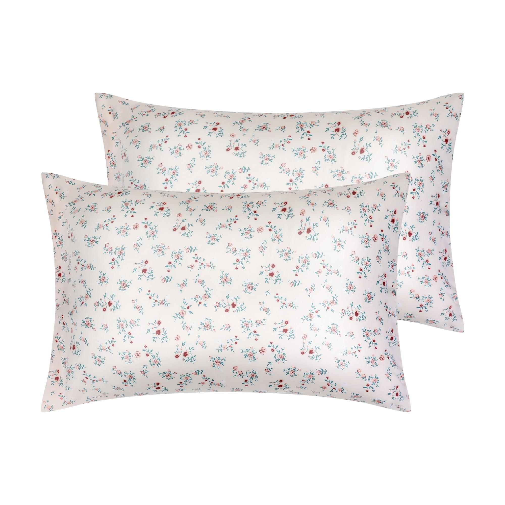 Unique Bargains 2 Pack Pillowcase Breathable Soft Floral Pillow Cases Gift Light Pink