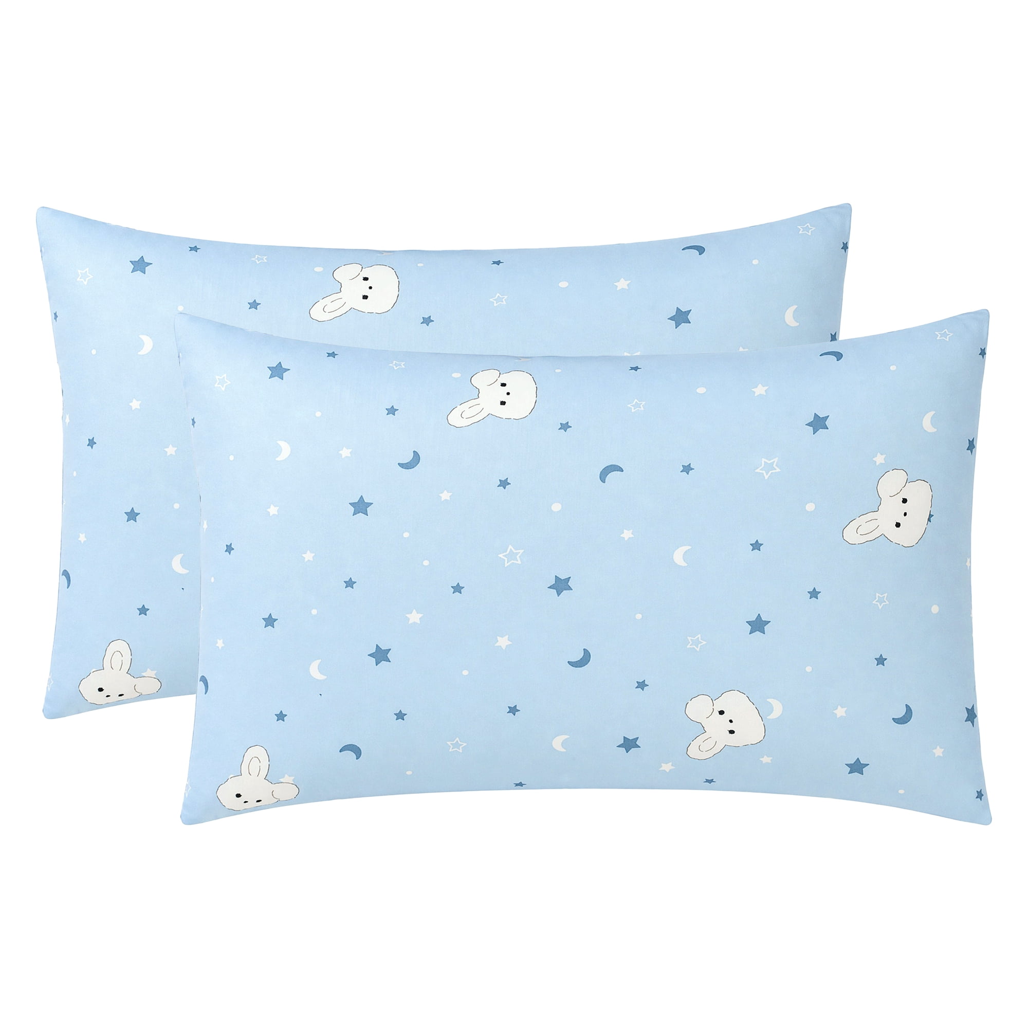 Unique Bargains 2 Pack Pillowcase Smooth Envelope Closure Wrinkle Resistant Blue F