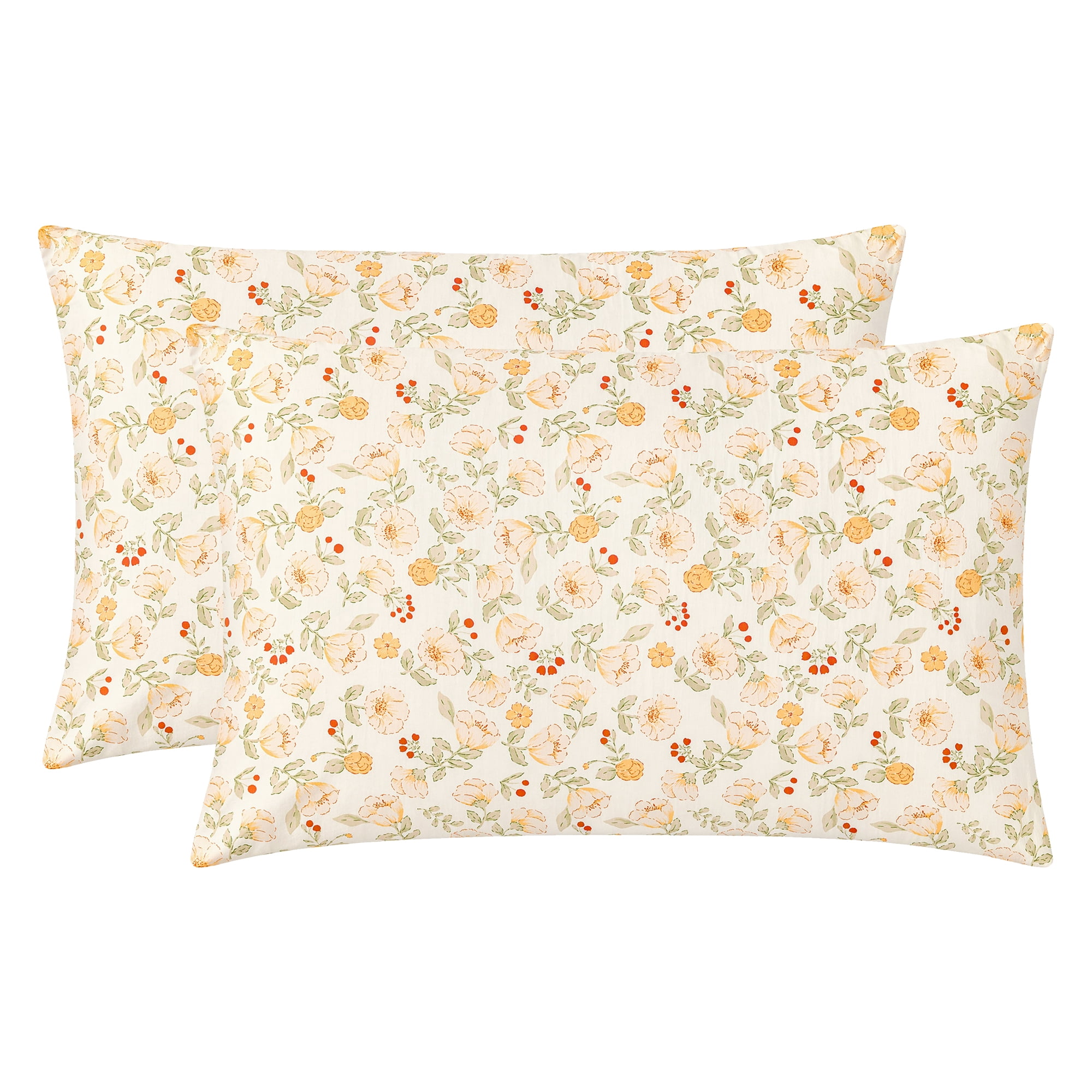Unique Bargains 2 Pack Pillowcase Smooth Envelope Closure Wrinkle Resistant Yellow C