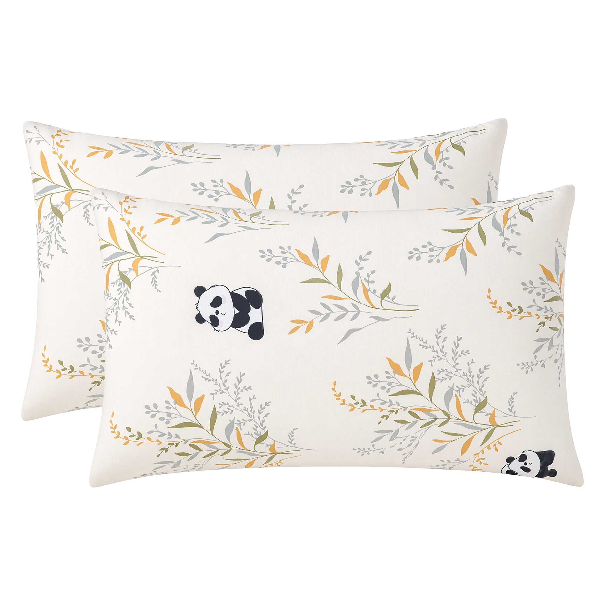 Unique Bargains 2 Pack Pillowcase Smooth Envelope Closure Wrinkle Resistant Yellow G