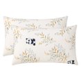 thumbnail image 1 of Unique Bargains 2 Pack Pillowcase Smooth Envelope Closure Wrinkle Resistant Yellow G, 1 of 5