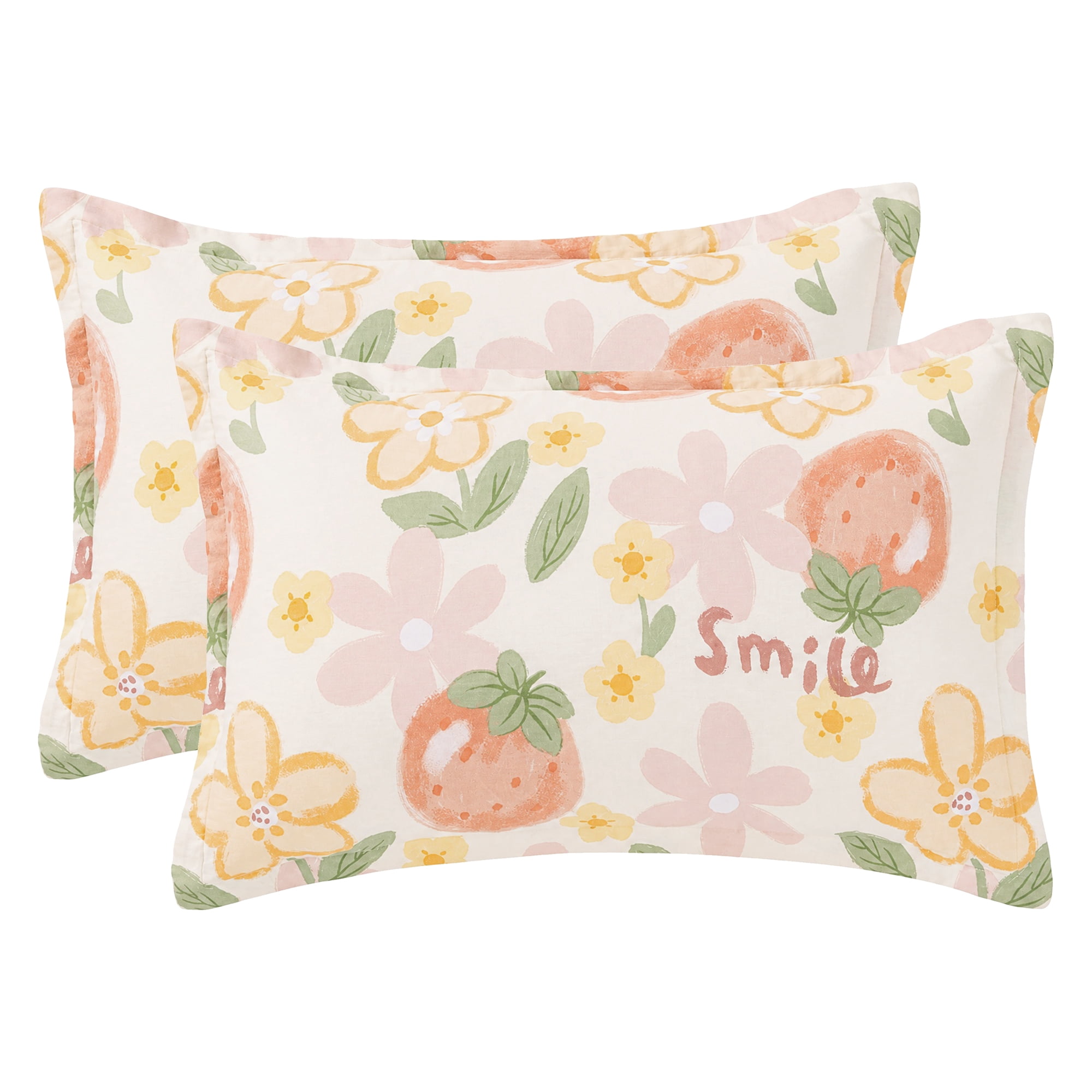Unique Bargains 2 Pack Cotton Pillowcase Smooth Envelope Closure Wrinkle Resistant Queen Color B
