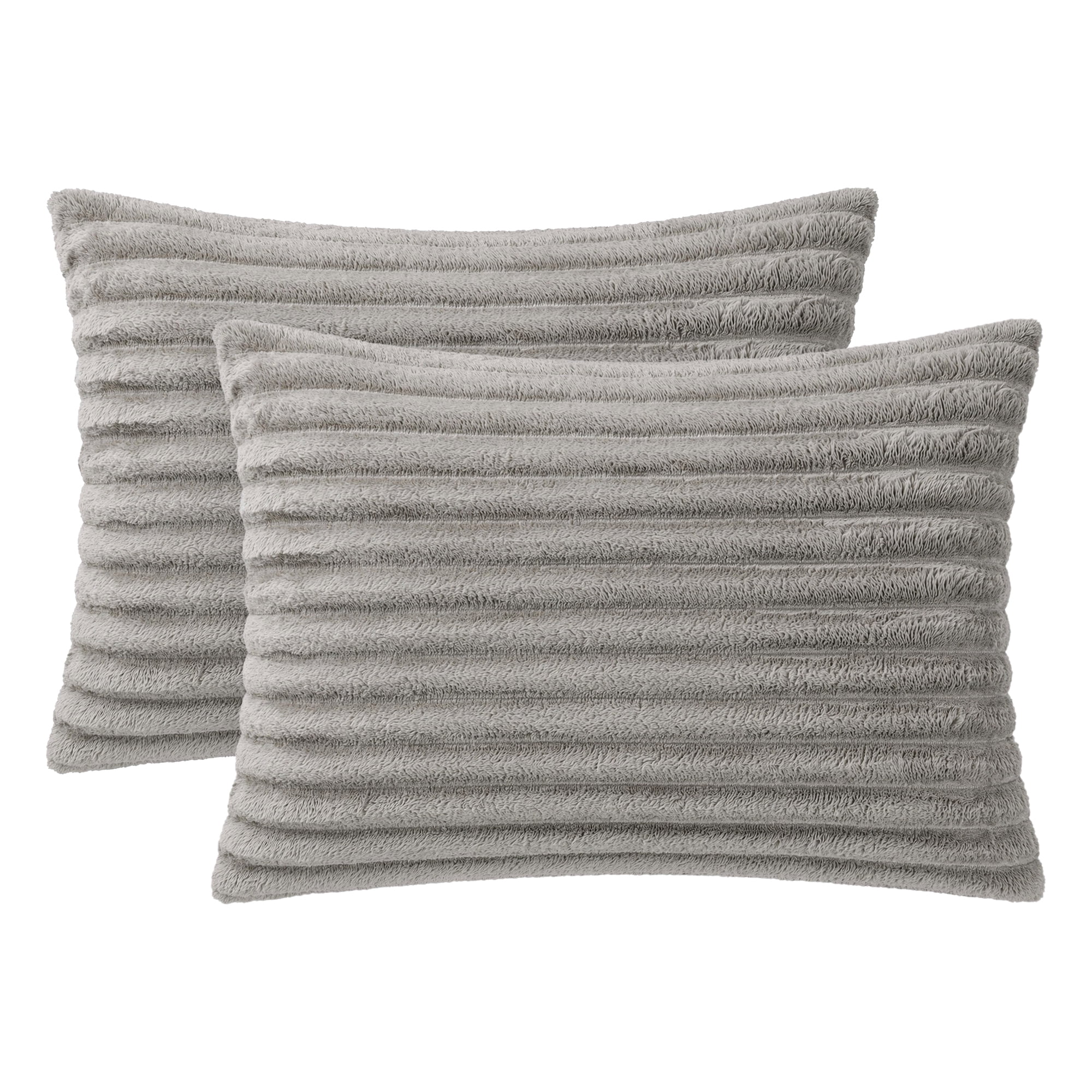 Unique Bargains 2 Pack Polyester Envelope Closure Durable Bedding Pillowcases Light Gray
