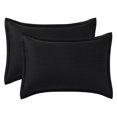 thumbnail image 1 of Unique Bargains 2 Pack Polyester Pillowcase Smooth Cooling Envelope Closure Black, 1 of 5