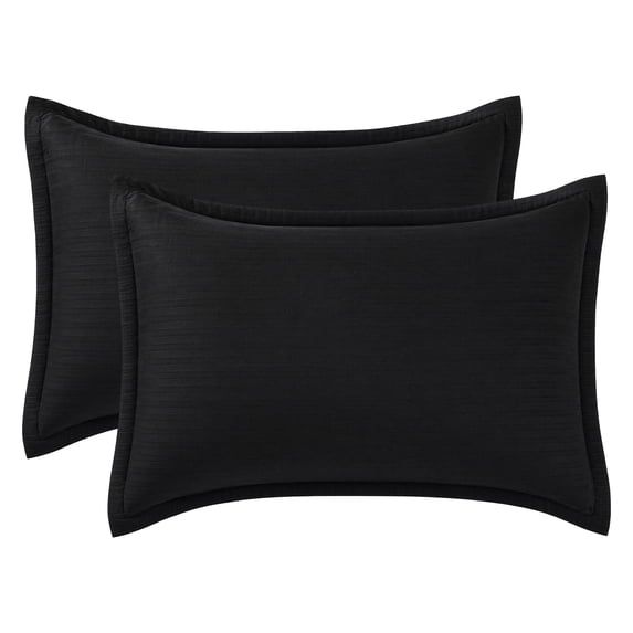 Unique Bargains 2 Pack Polyester Pillowcase Smooth Cooling Envelope Closure Black