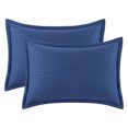thumbnail image 1 of Unique Bargains 2 Pack Polyester Pillowcase Smooth Cooling Envelope Closure Navy Blue, 1 of 5