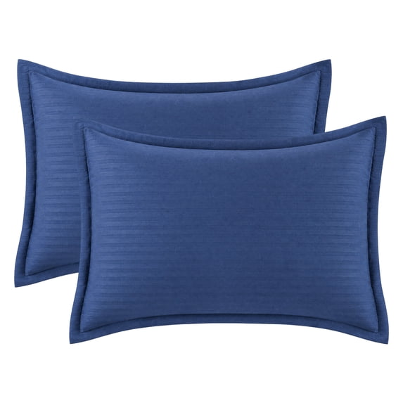 Unique Bargains 2 Pack Polyester Pillowcase Smooth Cooling Envelope Closure Navy Blue