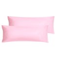 thumbnail image 1 of Unique Bargains 2 Pack Polyester Satin Body Pillow Cover 20" x 54" Pink, 1 of 7