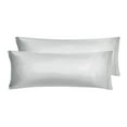 thumbnail image 1 of Unique Bargains 2 Pack Polyester Satin Body Pillow Cover 20" x 54" Silver, 1 of 7