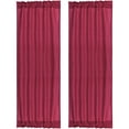 thumbnail image 1 of Unique Bargains 2-Pack Rod Pocket Door French Curtains Burgundy 25" x 72", 1 of 8