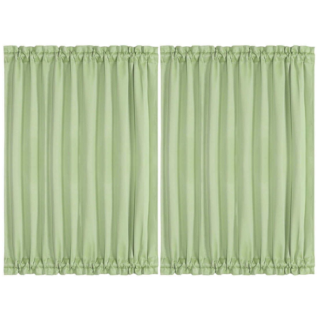 Unique Bargains 2Pack Room Darkening Blackout Curtains Green 54" x 72