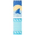 thumbnail image 1 of Unique Bargains 2 Pack Sand Free Stripe Beach Towel Turquoise/Navy Blue 55"x 28"/63" x 31", 1 of 8