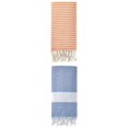 thumbnail image 1 of Unique Bargains 2 Pack Sand Proof Absorb Fast Turkish Towel Orange/Blue 71"x40", 1 of 8