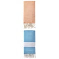 thumbnail image 1 of Unique Bargains 2 Pack Sand Proof Absorb Fast Turkish Towel Orange/Sky Blue 71"x40", 1 of 8