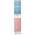 thumbnail image 1 of Unique Bargains 2-Pack Sandproof Lightweight Turkish Towel Red/Blue 71"x40"/71"x35", 1 of 8
