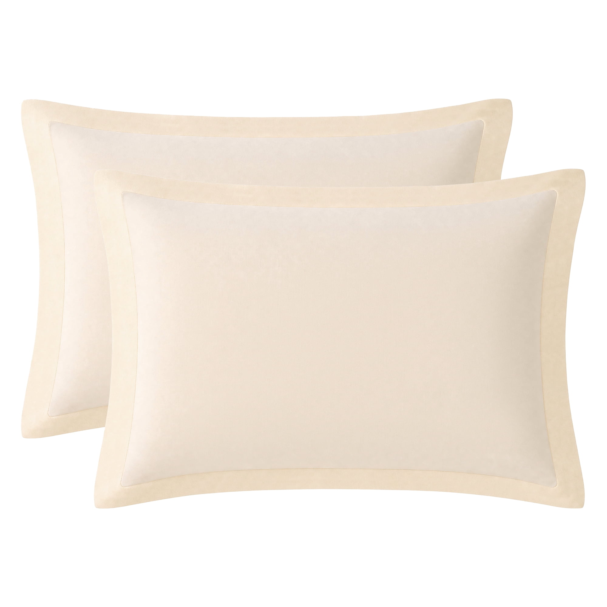 Unique Bargains 2 Pack Silk Pillowcase Set Smooth Cooling Envelope Closure Beige