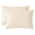 thumbnail image 1 of Unique Bargains 2 Pack Silk Pillowcase Set Smooth Cooling Envelope Closure Beige, 1 of 5