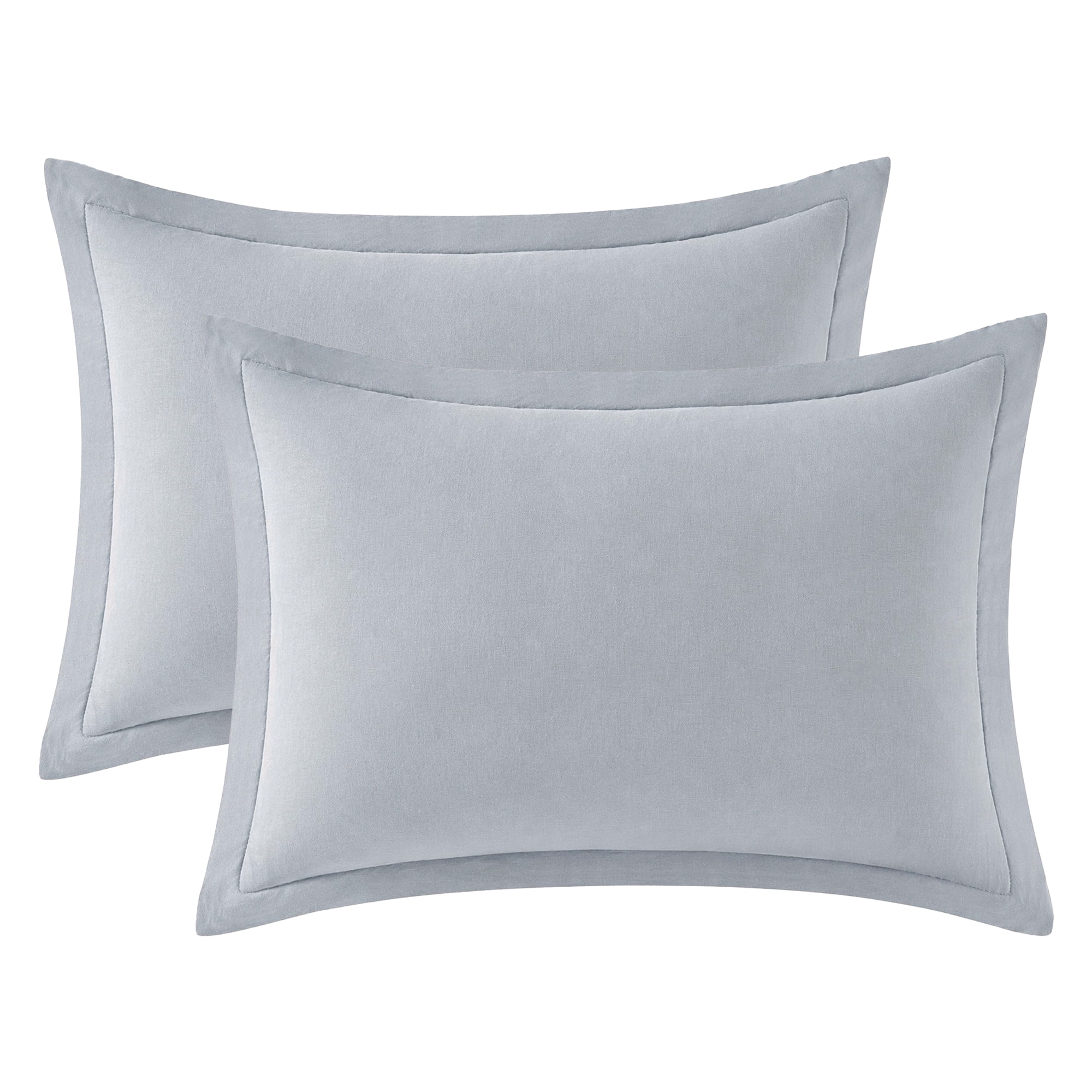 Unique Bargains 2 Pack Silk Pillowcase Set Smooth Cooling Envelope Closure Blue Gray