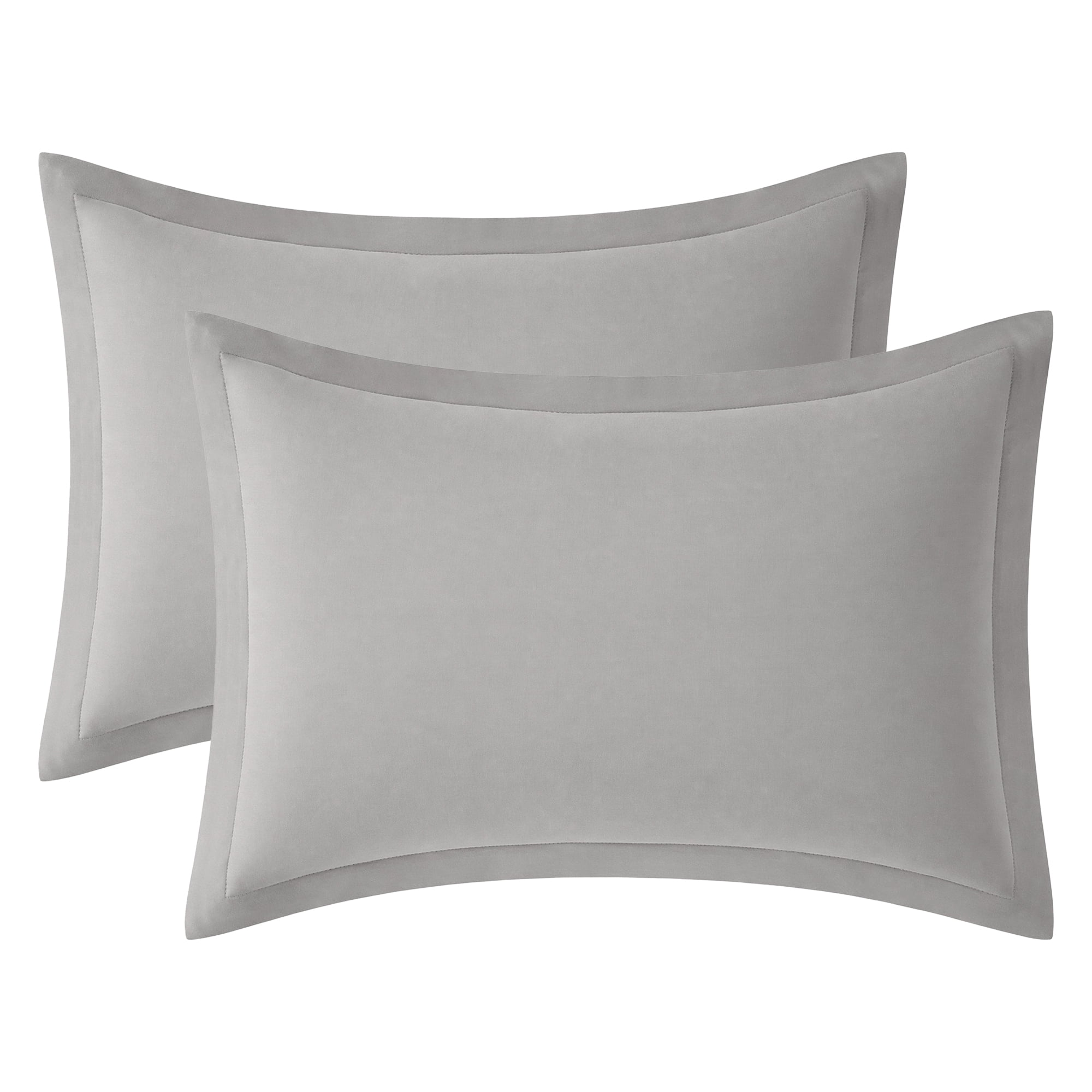 Unique Bargains 2 Pack Silk Pillowcase Set Smooth Cooling Envelope Closure Gray