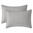 thumbnail image 1 of Unique Bargains 2 Pack Silk Pillowcase Set Smooth Cooling Envelope Closure Gray, 1 of 5